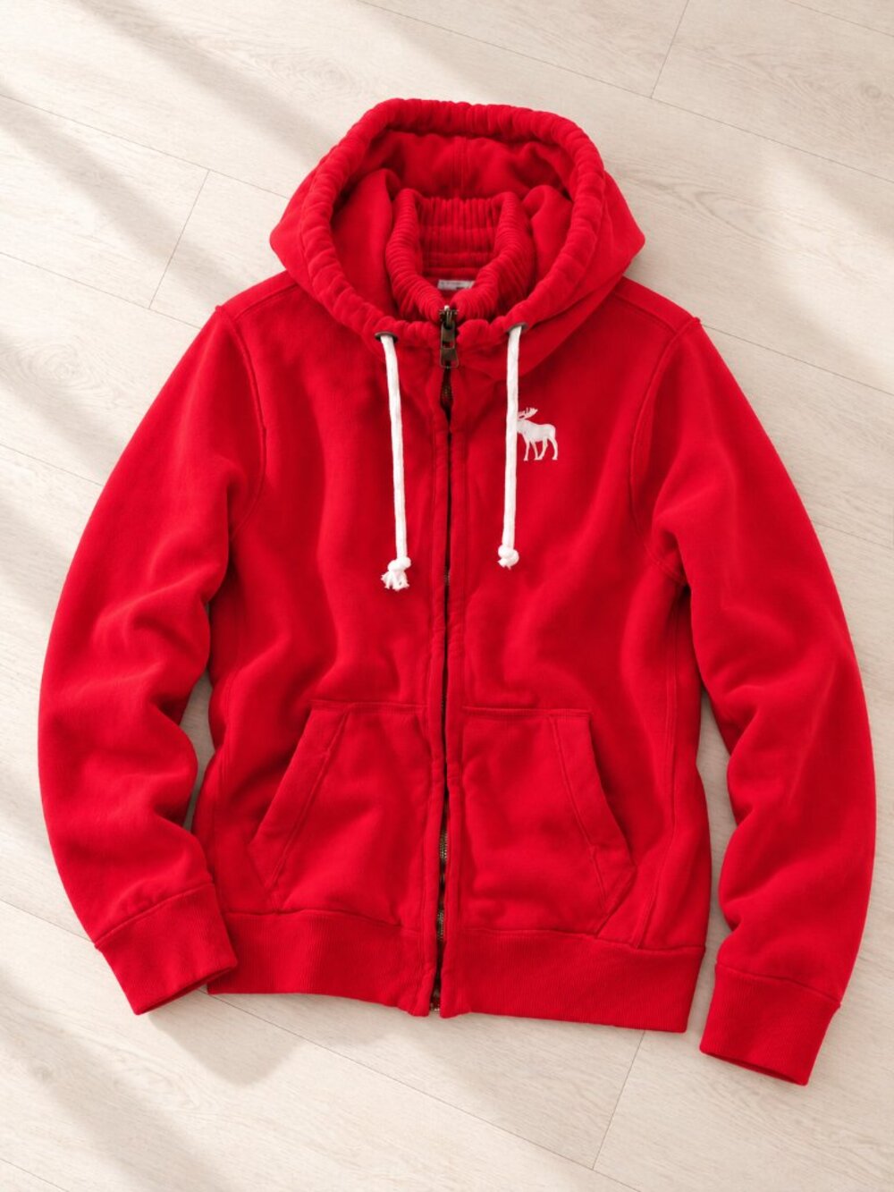 Abercrombie & Fitch, Men’s Vintage Y2K Muscle Hoodie, Red, XL